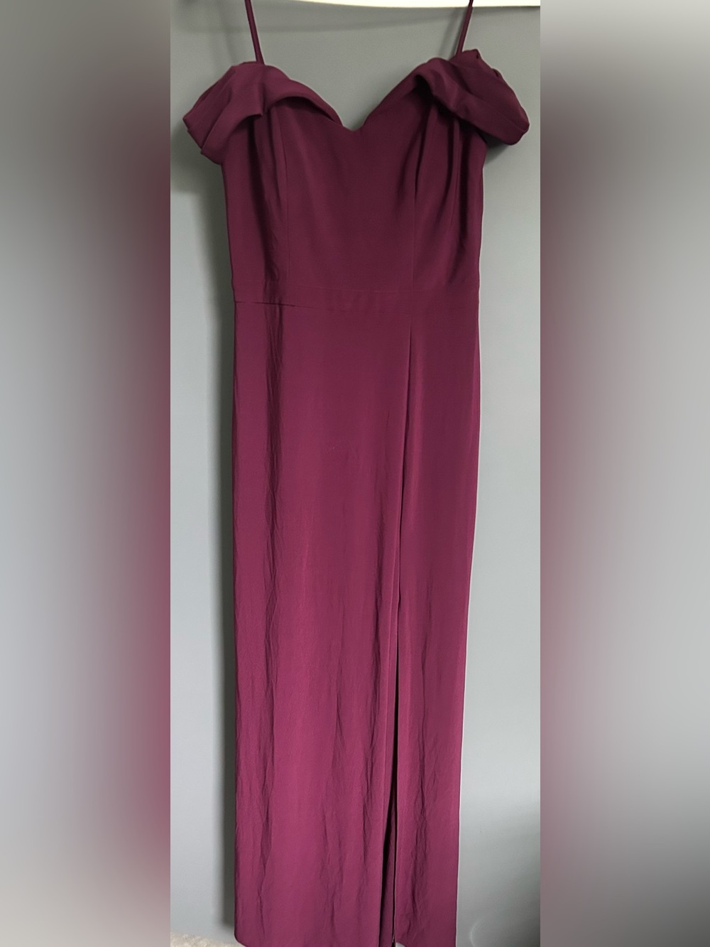 Morgan & Co. Deep Plum Dress Fabric Detail